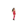 Bodystocking rouge grande taille effet guêpière avec dentelle 